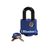 マスターロック南京錠withカバーラミネート加工スチール1 – 1 / 2 " 3 / 8 "直径。1 "キー設定異なるCarded、パック