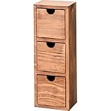 ミニチェスト3段 3杯 パイン材×オイル仕上 幅8.5×奥行7×高さ24cm 3段 3杯 引出 小物入れ 木製 小型 インテリア 雑貨 収納