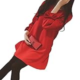 Spinas(スピナス) マタニティ ウェア ワンピース ボーダー 柄 （レッド） (XL)