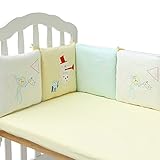 [Jiyaru] ベッドバンパー ベッド用ベビー 半周タイプ ベッドガード出産お祝い5色 Yellow