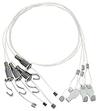 starPG ピクチャー ワイヤー 透明・軽量タイプ 吊り下げ 金具 自在フック 汎用 ピクチャーレール用 4本 (1m)