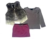 Cynthia Rowley 3個セットベビーガール(シャツ、スカート、&ベスト) US サイズ: 4T カラー: マルチカラー