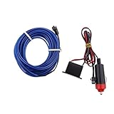 SONONIA 5M　車　ネオンコールドライト　EL線　ストリップチューブ　12V　ドライブインバータ　10カラー - ブルー