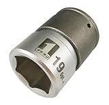イチネン ミツトモ QCソケット シングル ショートタイプ 19mm 6角 IM-4W19S-6K