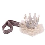 Little Thing (リトルシング) ★新商品 赤ちゃん ヘアバンド ベビー 髪飾り 王冠 ヘアバンド ヘアアクセサリー 出産祝い 結婚式　全5色 (シルバー)