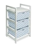 Badger Basket Lightweight Three Drawer Hamper/Storage Unit Blue Dot [並行輸入品]