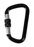 TRUSCO(トラスコ) ネジロック付カラビナ 線径8mmx79mm ブラック TKNNL880BK
