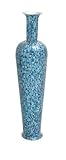 Deco 79 The Bright Metal Mosaic Vase Turquoise [並行輸入品]