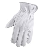 Wells Lamont Full Leather Work Gloves, Grain Goatskin, Medium (1720M) by Wells Lamont