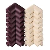 Corner Guards Cushion Protectors Bumper 16 PCS (Creamy-White and Coffee) - Furniture Edge Safety Cov