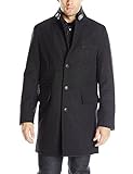 Sean John Men's Top Coat with Quilted Nylon Bib Charcoal X-Large [並行輸入品]
