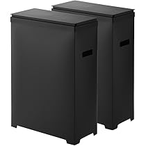Amazon｜スリム蓋付きゴミ箱 タワー 横開きタイプ 2個組