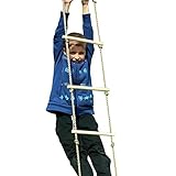 HappyPie Playground登山木製ロープラダーfor Kidsインドア/ outdoor-64インチ長