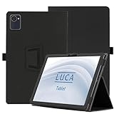 for LUCA TE10D1M64-KV1H/TE10D2M64-V1B 用 ケース タブレットカバー 保護ケース角度調整 スタンド 超軽量 全面保護 スタンド機能付き lucaアイリスオーヤマ タブレット 10 インチ ハードカバー（ブラック）