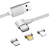 Zrse(ザスイ)【L字型3in1ケーブル】充電 ケーブル マグネット式 L型 断線防止iPhone/Android/Type-C ケーブル 急速充電 データ転送 1m 磁気吸収データライン L字型コネクタ スマホケーブル(シルバー) Zrse(ザスイ)【L字型3in1ケーブル】充電 ケーブル マグネット式 L型 断線防止iPhone/Android/Type-C ケーブル 急速充電 データ転送 1m 磁気吸収データライン L字型コネクタ スマホケーブル(シルバー)