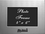 Nashville, Tennessee-4x6 Brushed Metal Picture Frame-Silver by LXG, Inc.
