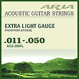 【3セットパック】 ARIA アリア アコースティックギター弦 AGS-203XL 〔np〕