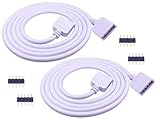 LitaElek 2pcs 1m RGBW 5050 Flex LEDテープライトエクステンションケーブル5ピン柔軟なRGBWW LEDストリップコネクタLEDリボン延長コード10mmワイドおよび12