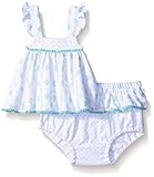 Quiltexベビーガールズコットン100 %おむつセットW / Skirted Panty &ポンポントリム