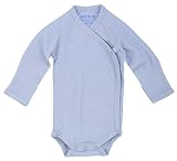 オーガニックコットン 長袖ボディスーツ(ブルー)0-3カ月