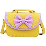 子ども バッグ ポシェット ハンドバッグ リボン 2way 遊園地 パーティー イエロー