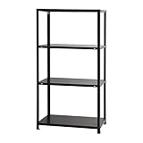 スチールラックのキタジマ スマートラック NSTR-556 幅80×奥行40×高さ150cm 4段 ブラック 40kg/段