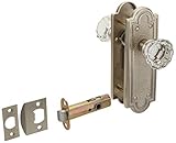 Belmont Plate Set With Astoria Crystal Door Knobs Privacy Satin Nickel. Doorsets. [並行輸入品]
