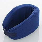 Rose サポーター 首コルセット ソフト クッション 首 肩凝り 首枕 頸椎 ソフト (ネイビーブルー, M)