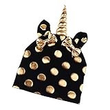 Baosity 全８色　キッズ　ハット　ユニコーン　秋と冬　ファッション　贈り物 - ブラック
