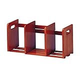 (シナップ)SINAPP スライド式ブックスタンド 卓上 木製 伸縮自在 (ブラウン)