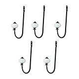 B blesiyaメタル洋服フックローブハンガー帽子コートアンティークスタイルキッチンネジ5点