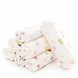 ガーゼハンカチ ガーゼタオル 沐浴布ガーゼ ベビービブ－ 赤ちゃん用 6層ガーゼ 綿100％ 30×30㎝ 6枚 3つ色柄