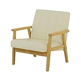 SATO セレノソファ 1人掛けストライプ PVCホワイト 肘ナチュラル