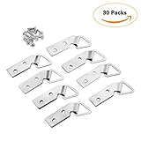 2穴三角形リングフレーム吊り下げハンガー鉄ニッケルメッキ 30 Packs SZ070090011644RK-M2A