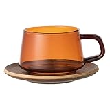 KINTO (キントー) SEPIA カップ&ソーサー 270ml アンバー 耐熱ガラス ギフト プレゼント 21742