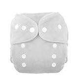 【並行輸入品】Thirsties Duo Fab Fitted Snap Cloth Diapers White Size One (6-18 lbs)