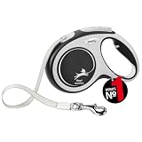 フレキシリード (flexi) 伸縮リード ニューコンフォート テープ M(25kg未満) 5m ブラック [犬用リード] 日本正規品