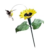 Flameer 現実的　人工鳥 蝶　ダンシング　太陽光発電　全5種　ガーデンオーナメント　ステーク　風に舞い　 - フラワーフェザーバード