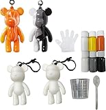 DIY 絵画 液体 クマ ペインティングキットセット ハンドメイド キット 絵画 グラフィティ 創造的なギフト ホームデコレーション ハンドメイド 人形 置物 おもちゃ 誕生日 バレンタイン向けギフト ハロウィンクリスマスプレゼント(カラー1)