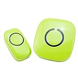 SadoTech Model C ワイヤレスドアベル 動作範囲500フィート以上 50チャイム以上 レシーバー用電池不要 (多様な色) ST-FX-C-G