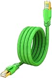 AMPCOM 超柔軟 LANケーブル 0.5m、 SFTP シールド RJ45 カテゴリー7 CAT7準拠の有線ケーブル 600MHz/10Gbps 高速 らんけーぶる 緑