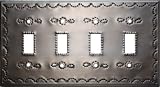Quadruple ToggleアンティークTin Switchplate