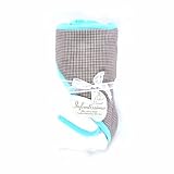 Infantissima Hooded Towel, Gingham Brown/Aqua by Infantissima