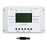 Y&H 20A PWM ソーラーチャージコントローラー12V/24V　LCD充電コントローラー　パネル バッテリレギュレータ　過負荷保護 自動温度補償【MPPT対応】