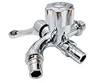 akindou 2口 双口 蛇口 水栓 2口同時出水可能 洗濯機 散水 に カラン 吐水 DIY (単品)