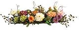 Nearly Natural 4665 Peony Centerpiece Silk Flower Arrangement, Mixed by Nearly Natural