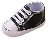 (ビグッド)Bigood 子供靴 ベビー靴 ベビーシューズ 迷彩 キッズスニーカー 赤ちゃんシューズ 靴ひも付き トレーニング 出産祝い ルームシューズ 13cm ブラック