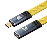NFHK USB4 オス - メス延長ケーブル 20Gbps フラットスリム FPC ケーブル、100W、8K 5K USB4.0 Type-C、Thunderbolt3/4 対応 (50cm)
