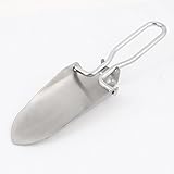 uxcell シャベル　ステンレススチール　ハンドシャベル　屋外　ポータブル　折りたたみシャベル　アウトドア　ガーデニング