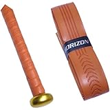 【HORIZONホライズン】3本セット 公式戦対応 バット用 極上の握り心地 手が滑らないウェットグリップテープ ブラウン ソフトボール